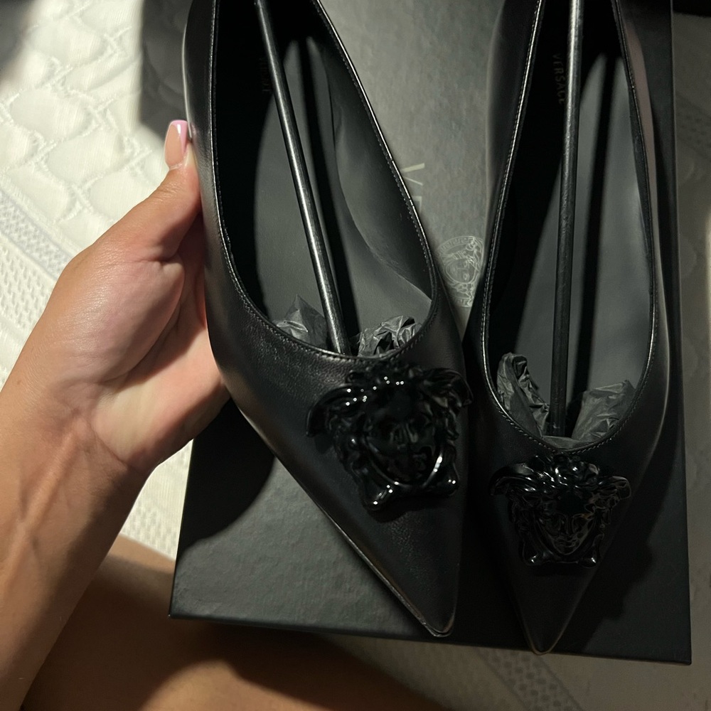 Versace Black Heels Elegant and Sophisticated